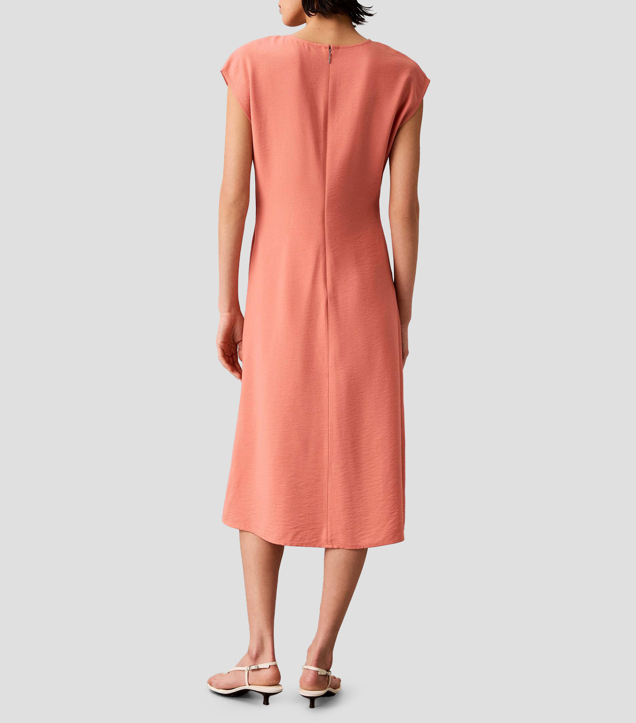Vestido midi liso Mujer